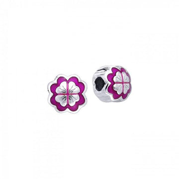 Colored Flower Silver Bead TBD090 - Jewelry